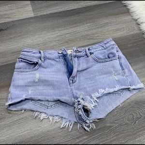 PacSun distressed denim shorts